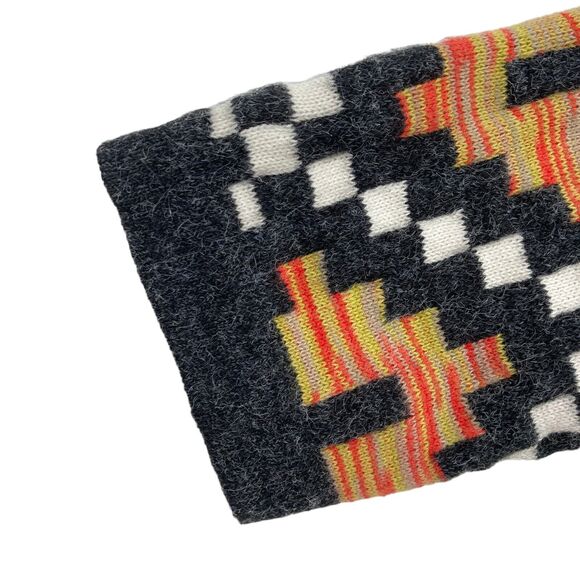 Bass Women's Multicolor Geo Print Long Sleeve Open Front Cardigan Sweater Size M - Picture 5 of 16